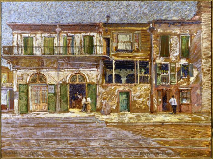 Old Absinthe House, corner of Bourbon and Bienville Streets, New Orleans., William Woodward
